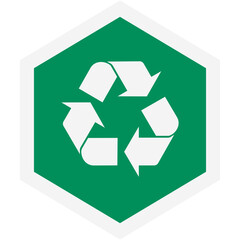 Obraz premium Sticker Recycle Material Recycling Life Zero Waste Lifestyle 