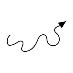 Black arrow on white background