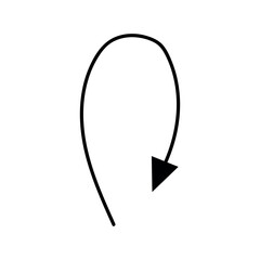 Black arrow on white background