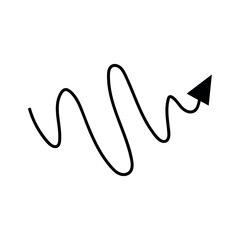 Black arrow on white background