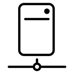 Server line icon
