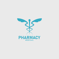 pharmacy medical clinic logo simple modern design