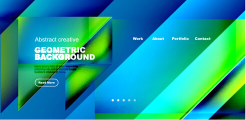 Dynamic triangle design with fluid gradient colors abstract background