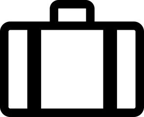 Briefcase Outline Icon Vector Illustration