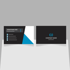 Blue and Black business card