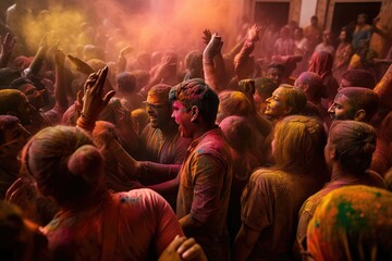 people at the concert Hodi colorful festival. 