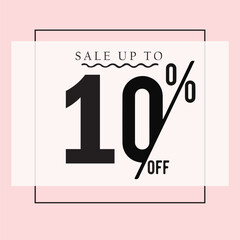 Up To 10% Off Sale Advertisement Square Template Vector Ilustration modern sale pink background,
cheaper