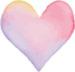 Watercolor  Love  Heart  Icon
