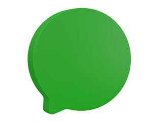 3D rendering. Chat Bubble icons isolated on transparent background. Talk balloon icon. Speech bubble symbol.