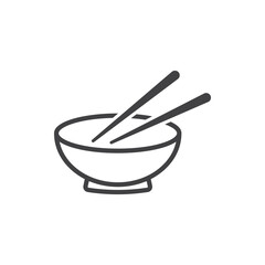 bowl and chopsticks icon