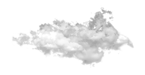 Soft white fluffy clouds shape floating special effect 3d rendering png file