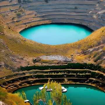 Una imagen de calidad, que muestra una laguna mexicana, generada por inteligencia artificial