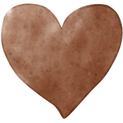 heart on watercolor, heart illustration