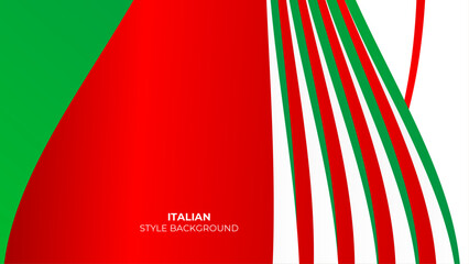 Obraz premium Italian style background with red and green stripes