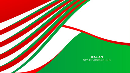 Italian style background with red and green stripes