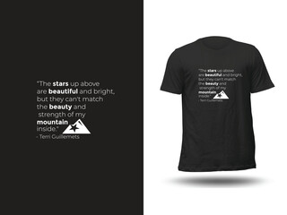 T-shirt design: quote.