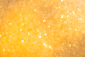 Yellow bokeh and defocused background with copy space