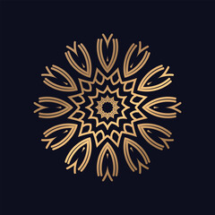 Luxury gold color mandala design background