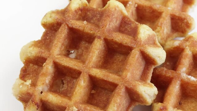 gaufres li&eacute;geoise de Bruxelles en gros plan