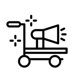 promotion, advertising, cart icon