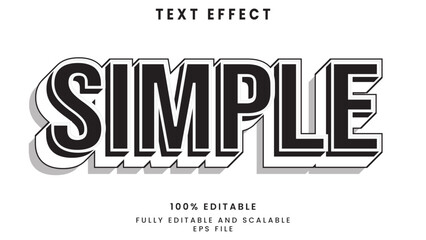 Simple editable text effect