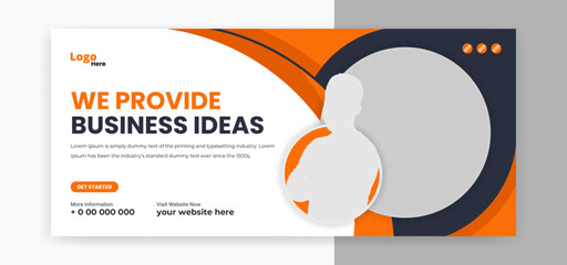 Digital marketing cover page timeline web ad banner template