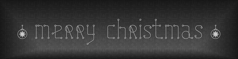 Merry Christmas Techno Banner.