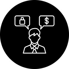 Consumer Behavior Line Inverted Icon