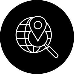 Location Marker Line Inverted Icon