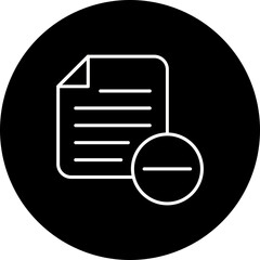 Remove Line Inverted Icon