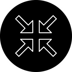 Minimize Line Inverted Icon