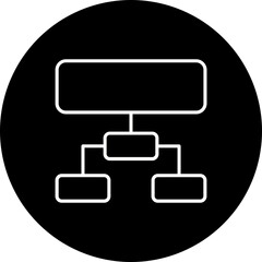 Hierarchical Structure Line Inverted Icon