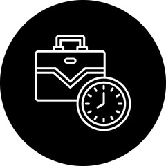 Working Hours Line Inverted Icon