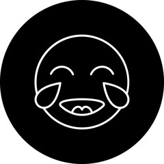 Laughing Line Inverted Icon