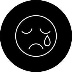 Crying Line Inverted Icon