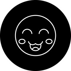 Cute Line Inverted Icon