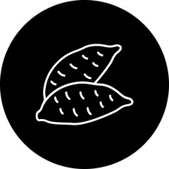 Sweet Potato Line Inverted Icon