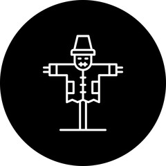 Scarecrow Line Inverted Icon