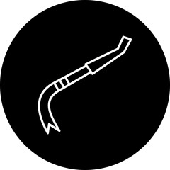 Crowbar Line Inverted Icon