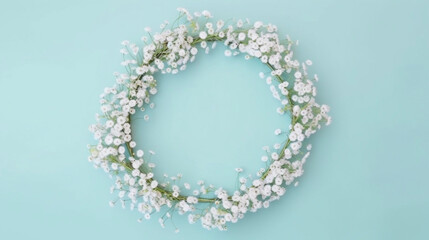 Obraz premium AI art Gypsophila picture frame カスミソウのフレーム