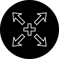 Expand Line Inverted Icon