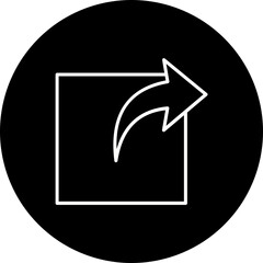 Export Line Inverted Icon