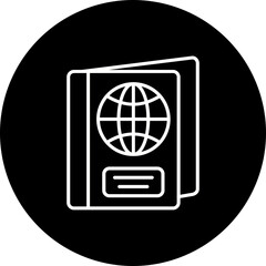 Passport Line Inverted Icon