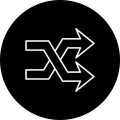 Shuffle Line Inverted Icon