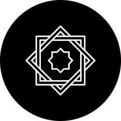 Rub el Hizb Line Inverted Icon