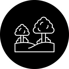 Forest Line Inverted Icon