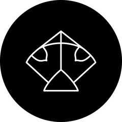 Kite Line Inverted Icon