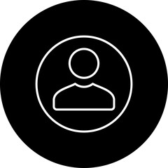 User Line Inverted Icon