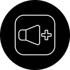 Volume Up Line Inverted Icon