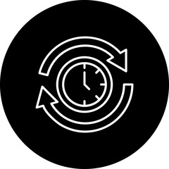 Time Circle Line Inverted Icon